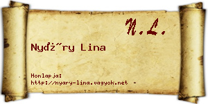 Nyáry Lina névjegykártya
